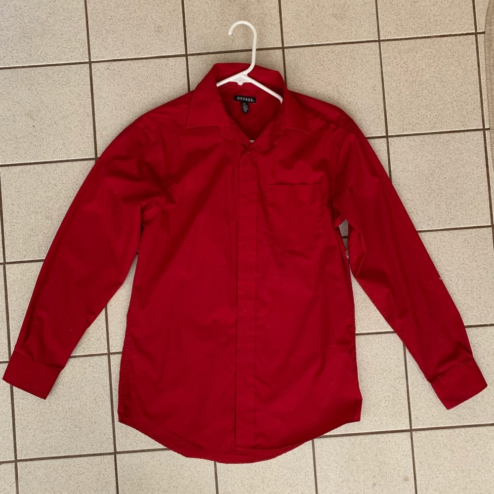 Red button up